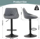 MCC direct Barhocker STANLEY 2er Set Grau Kunstleder Metall Bild 3