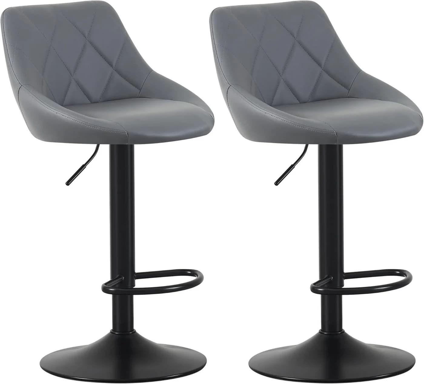 MCC direct Barhocker STANLEY 2er Set Grau Kunstleder Metall - Bild 4