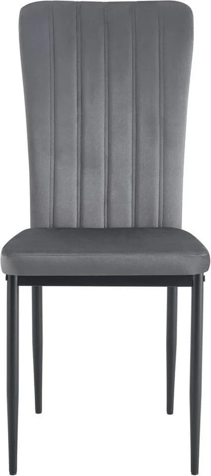 MCC direct Esszimmerstuhl ELLE Samt Grau 2er Set - Bild 4