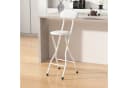 MCC direct Faltbarer Barhocker 90 cm Weiß Metallgestell Bild 1