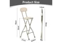 MCC direct Faltbarer Barhocker Beige Metallgestell Bild 3