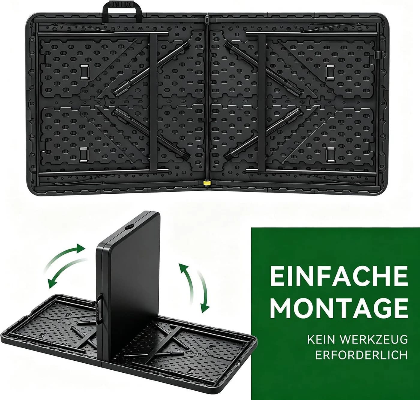 MCC direct Klapptisch Kunststoff mit Tragegriff Weiß - Bild 5