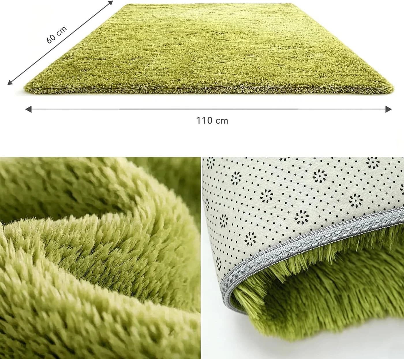 MCC direct Hochflor-Teppich Grün Flauschteppich