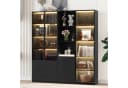 Merax Glasvitrine mit LED-Beleuchtung und Soft-Close Türen Bild 1