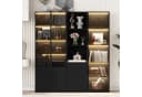Merax Glasvitrine mit LED-Beleuchtung und Soft-Close Türen Bild 2