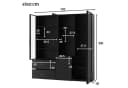 Merax Glasvitrine mit LED-Beleuchtung und Soft-Close Türen Bild 3