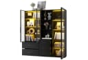 Merax Glasvitrine mit LED-Beleuchtung und Soft-Close Türen Bild 5