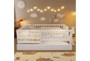 Flieks Massivholzbett Kinderbett 90x200cm mit Ausziehbett und Geländer Weiß Bild 3