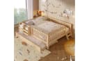 Flieks Massivholzbett mit Ausziehbett und Stauraum Bild 1