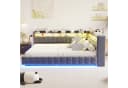 Flieks Daybett Polsterbett 140x200 Samt Grau LED USB Bild 3