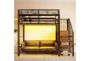 Flieks Hochbett Metallbett 90x200cm mit LED & Stauraumtreppe Bild 5