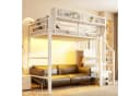 Flieks Hochbett Metallbett 90x200cm mit LED & Stauraumtreppe Bild 4