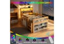 Flieks Kinderbett Halbhochbett 90x200cm mit Schrank, LED & USB Bild 4