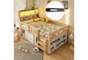 Flieks Kinderbett Halbhochbett 90x200cm mit Schrank, LED & USB Bild 5