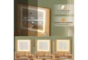 Flieks Schminktisch mit LED-Spiegel, 3 Schubladen, Hocker beige Bild 4
