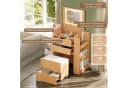 Flieks Schminktisch mit LED-Spiegel, 3 Schubladen, Hocker beige Bild 5