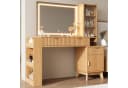 Flieks Schminktisch mit LED-Spiegel und USB-Anschluss Beige Bild 2