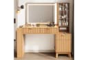 Flieks Schminktisch mit LED-Spiegel und USB-Anschluss Beige Bild 3
