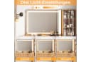Flieks Schminktisch mit LED-Spiegel und USB-Anschluss Beige Bild 4