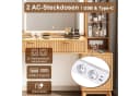 Flieks Schminktisch mit LED-Spiegel und USB-Anschluss Beige Bild 5