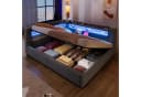 Flieks Polsterbett 140x200 mit LED-Beleuchtung und Ladefunktion Grau Bild 2
