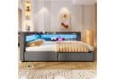 Flieks Polsterbett 140x200 mit LED-Beleuchtung und Ladefunktion Grau Bild 4
