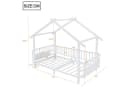 Flieks Kinderbett Hausform Metall weiß mit Sicherheitsgitter Bild 5