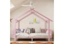 Flieks Kinderbett Hausform Metall Rosa mit Sicherheitsgitter Bild 4