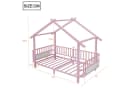 Flieks Kinderbett Hausform Metall Rosa mit Sicherheitsgitter Bild 5