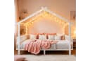 Flieks Kinderbett Metall Hausform 140x200cm mit Sicherheitsgitter und Lattenrost Bild 1