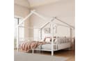 Flieks Kinderbett Metall Hausform 140x200cm mit Sicherheitsgitter und Lattenrost Bild 3