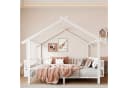 Flieks Kinderbett Metall Hausform 140x200cm mit Sicherheitsgitter und Lattenrost Bild 4