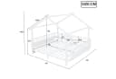 Flieks Kinderbett Metall Hausform 140x200cm mit Sicherheitsgitter und Lattenrost Bild 5