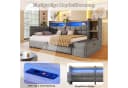 Flieks Daybett Polsterbett 90x200cm mit LED, USB & Bettkasten Dunkelgrau Bild 5