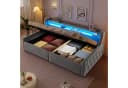 Flieks Polsterbett grau mit Stauraum & LED-Beleuchtung Bild 2