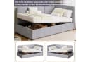 Flieks Daybett Grau Samt mit hydraulischem Stauraum Bild 3