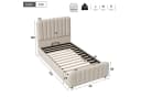 Flieks Polsterbett 90x200 cm mit hydraulischem Stauraum Beige Bild 4
