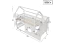 Flieks Hochbett 90x200cm mit Stauraumtreppe und LED-Beleuchtung Weiß Bild 4