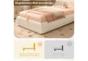 Flieks Polsterbett Beige Hydraulisches Stauraumbett Samt Bild 5