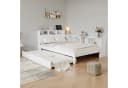 Flieks Massivholzbett Kinderbett 120x200 mit Ausziehbett 90x190 Weiß Bild 1