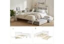 Flieks Massivholzbett Kinderbett 120x200 mit Ausziehbett 90x190 Weiß Bild 4