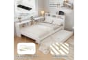 Flieks Massivholzbett Kinderbett 120x200 mit Ausziehbett 90x190 Weiß Bild 5