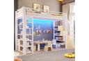 Flieks Hochbett Metall mit LED, Stauraumtreppe und Ablagefach Bild 3
