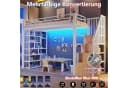 Flieks Hochbett Metall mit LED, Stauraumtreppe und Ablagefach Bild 5