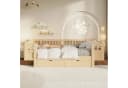 Flieks Massivholzbett Kinderbett 90x200cm mit Schubladen und Schutzgitter Beige Bild 3