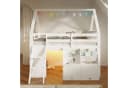 Flieks Hochbett Kinderbett 140x200cm mit LED-Leiste und Stauraum Bild 3