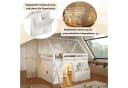 Flieks Hochbett Kinderbett 140x200cm mit LED-Leiste und Stauraum Bild 4