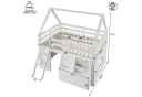 Flieks Hochbett Kinderbett 140x200cm mit LED-Leiste und Stauraum Bild 5