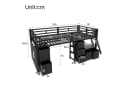 Flieks Hochbett Metallbett mit 7 Schubladen und LED-Beleuchtung Bild 4