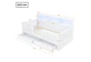 Flieks Kinderbett Weiß mit Stauraum und LED Bild 5